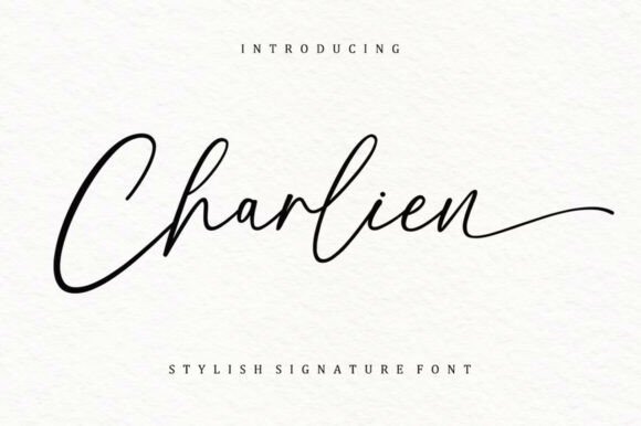 Charlien: A Signature Script Font for Elegant Design