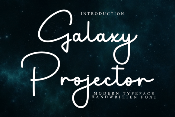 Float Among the Stars with Galaxy Projector Font