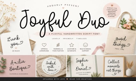Joyful Duo: The Handwritten Font That Feels Like a Hug