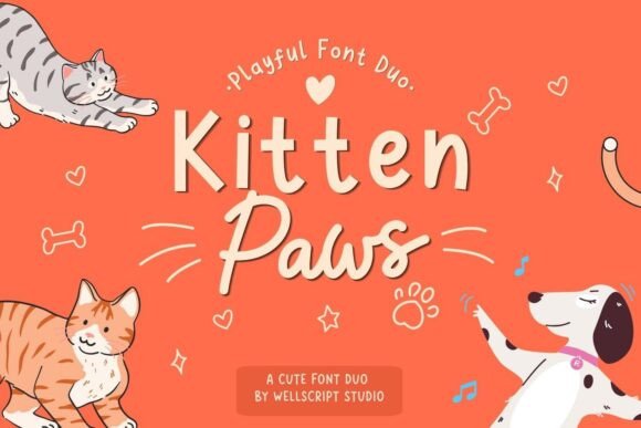 Kitten Paws Font: Your Go-To Typeface for Adorable, Handmade Charm