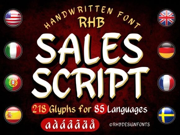 RHB Sales Script: A Handwritten Font with Professional Polish