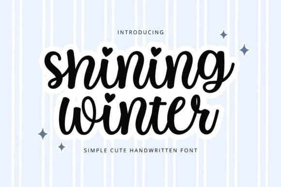 Shining Winter: A Handwritten Font with Heart and Clarity