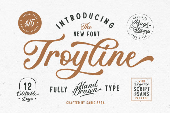 Troyline: A Retro Styled Duo Font for Modern Creatives